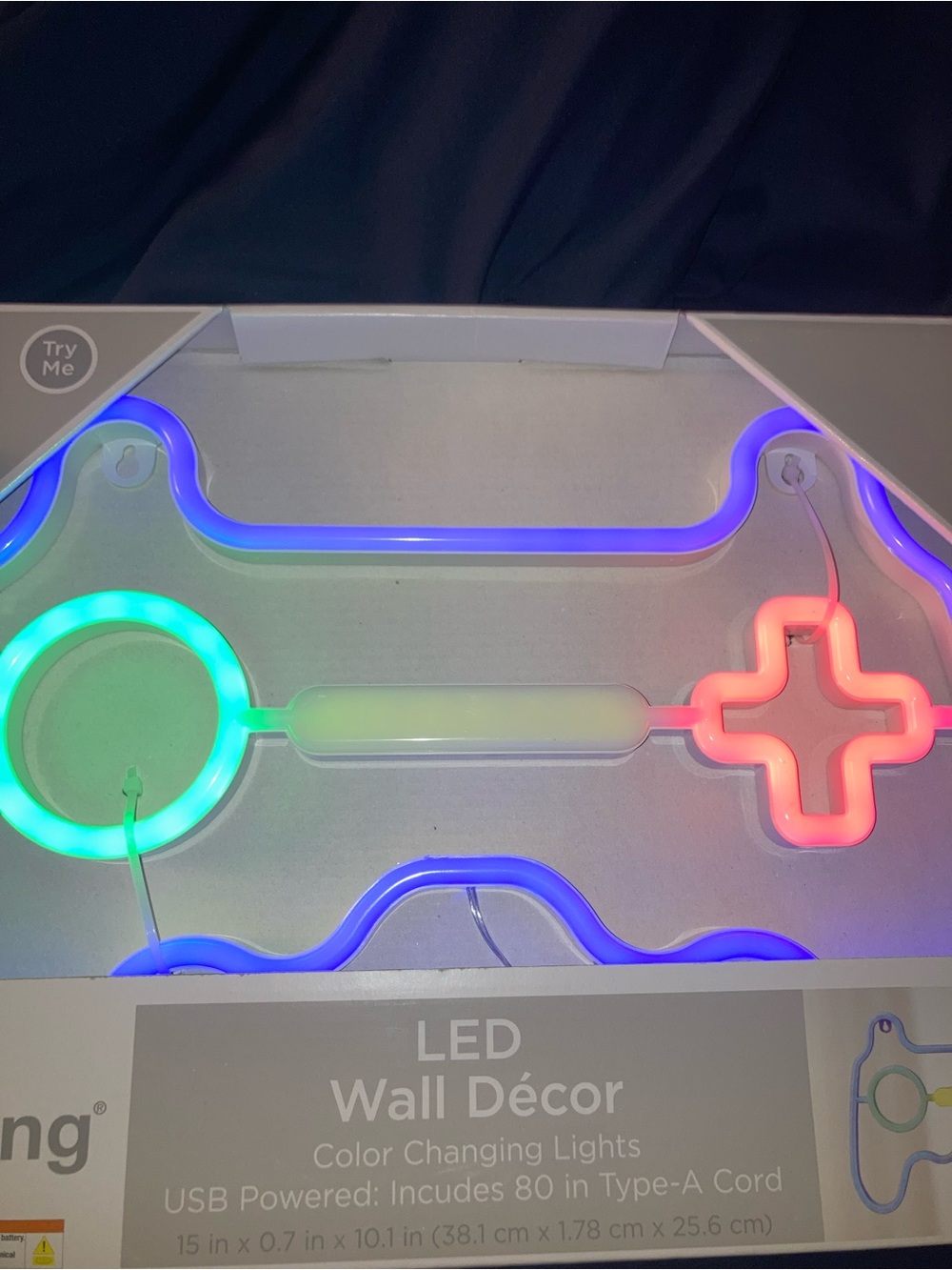LED Color-Changing Wall Décor Gaming Controller Light - Multicolor